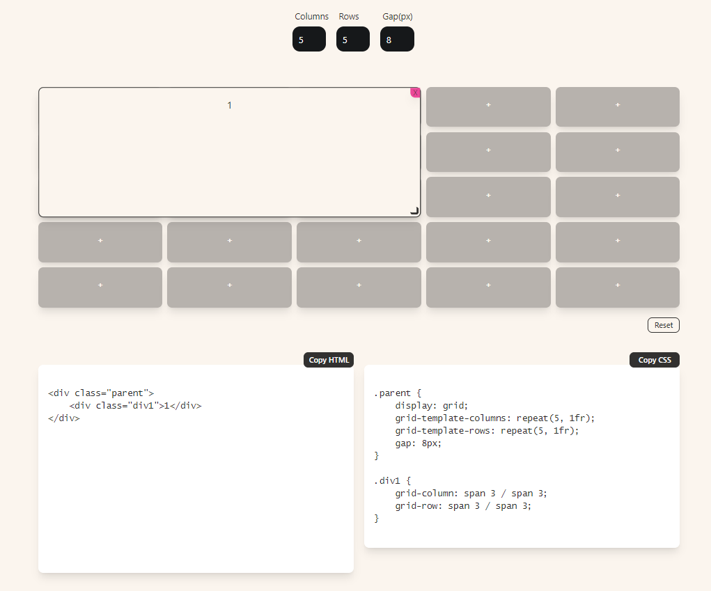 CSS Grid Generator